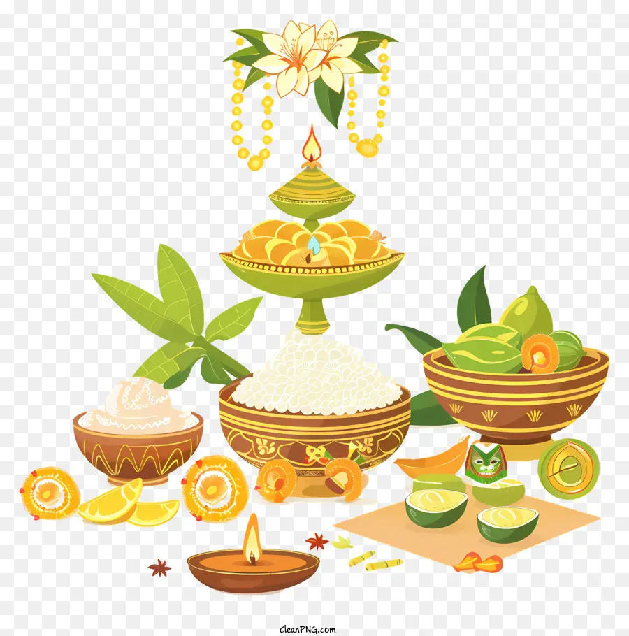 Feliz Ugadi，Exibição De Comida Festiva PNG