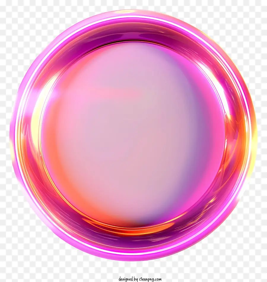 Neon Círculo，Esfera Metálica PNG