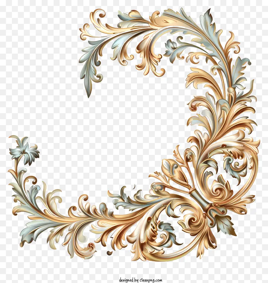 Fronteira Textura，Ornamentos De Ouro PNG