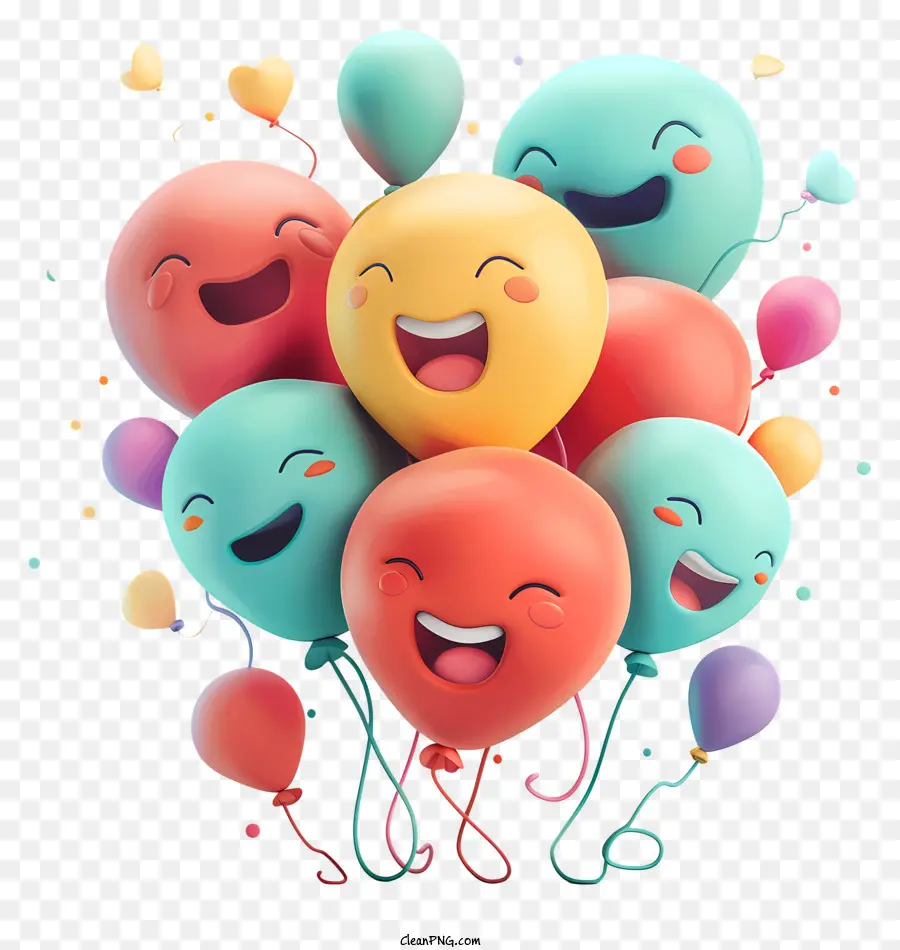 Balões Coloridos，Expressões PNG