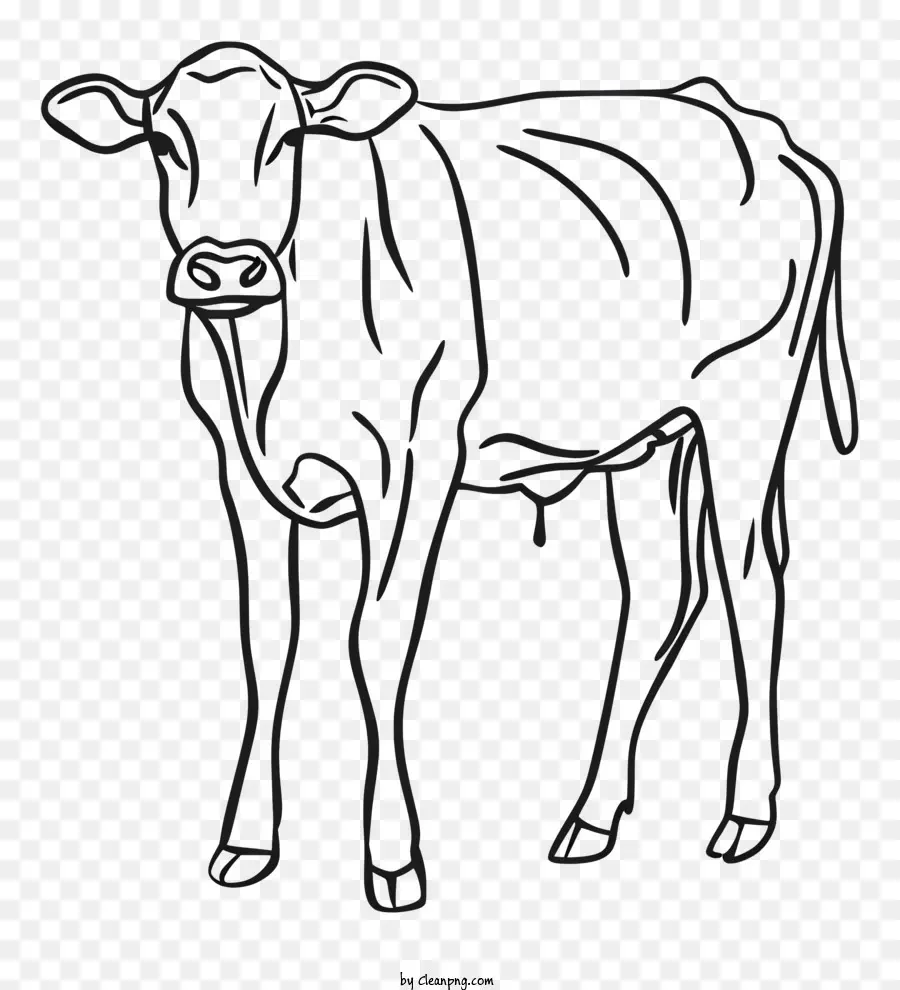 Vaca De Uma Linha，Cow PNG