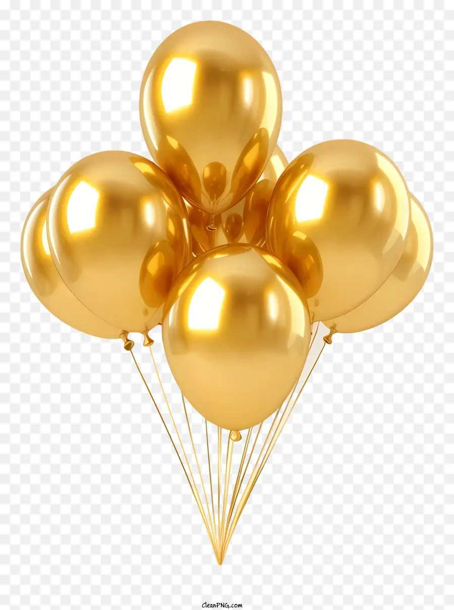 Balões De Ouro，Cluster PNG