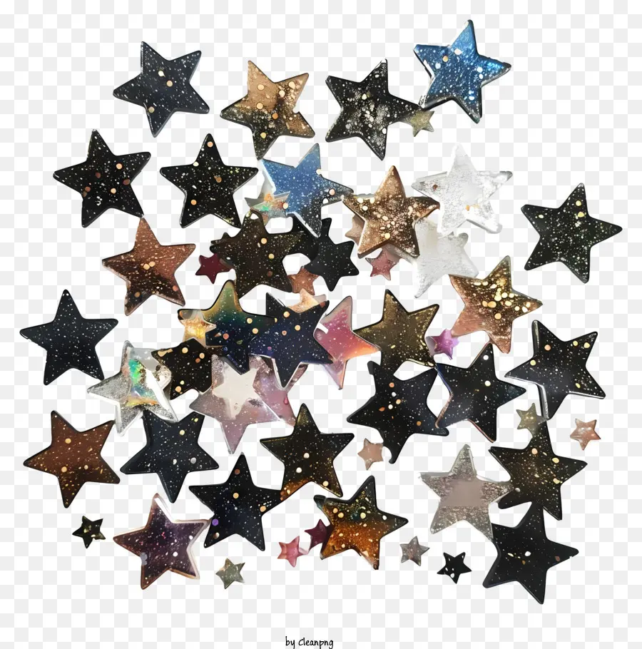 Sparkle Stars，Preto Estrelas PNG