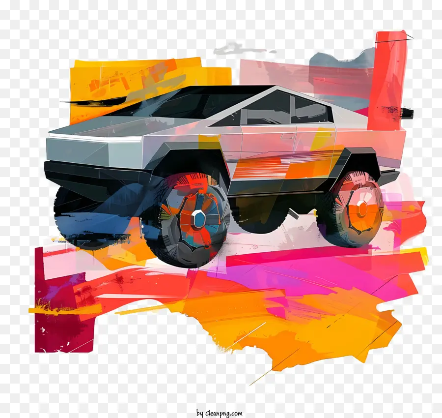 Cybertruck，A Arte Abstrata PNG