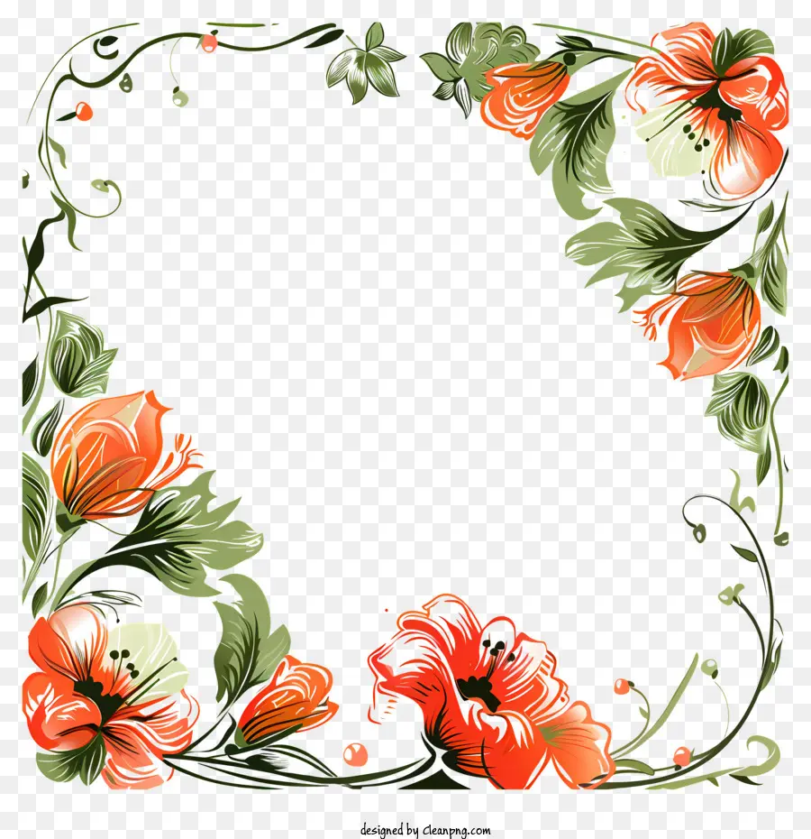 Fronteira Textura，Flower Frame PNG