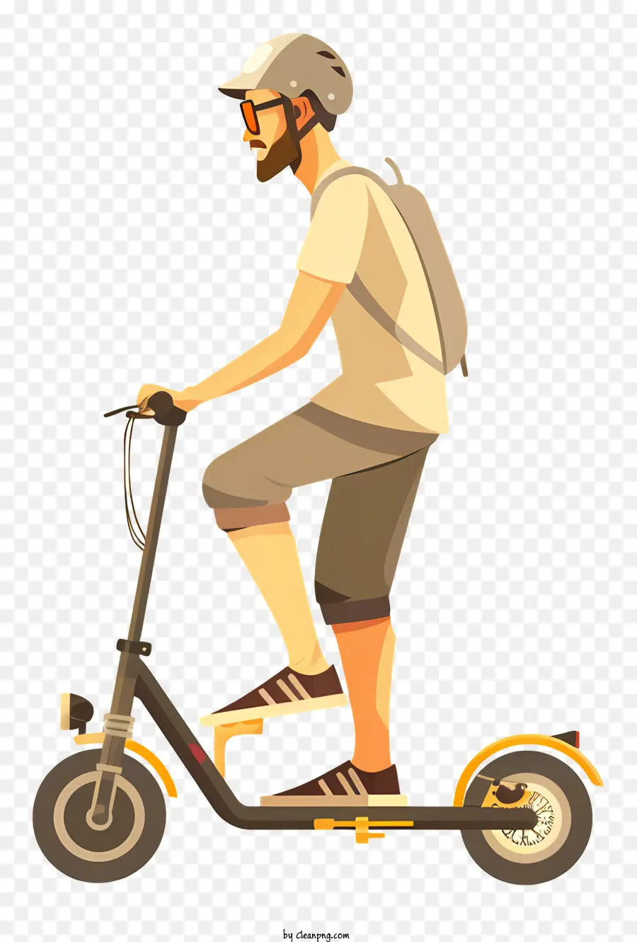 Homem Andando，Scooter Elétrico PNG