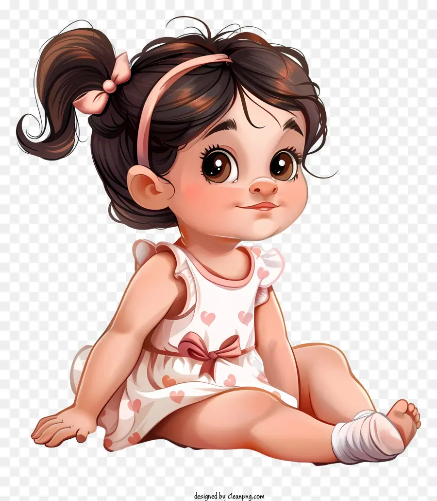 Bebê Menina，Personagem De Desenho Animado PNG