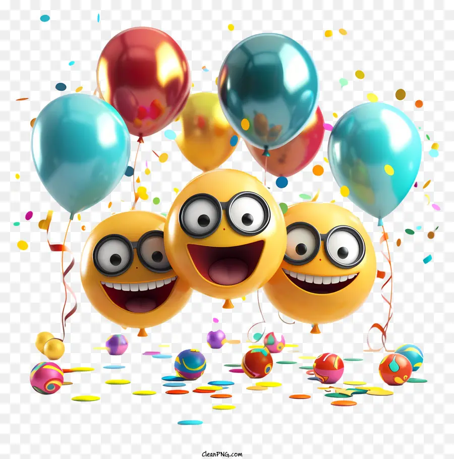 Dia Mundial Do Partido，Balões Emoji PNG