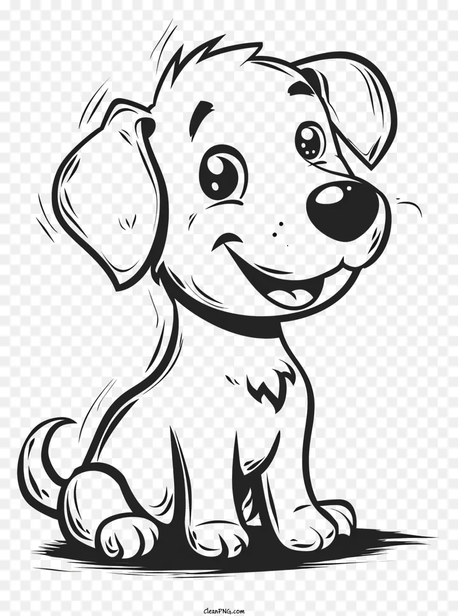Cão De Uma Linha，Cão Dos Desenhos Animados PNG