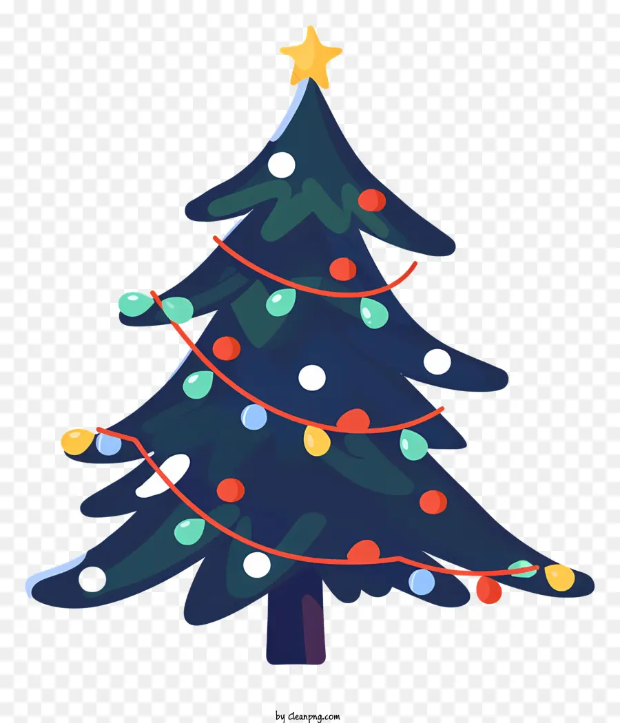 Árvore De Natal Com Guirlanda，árvore De Natal PNG
