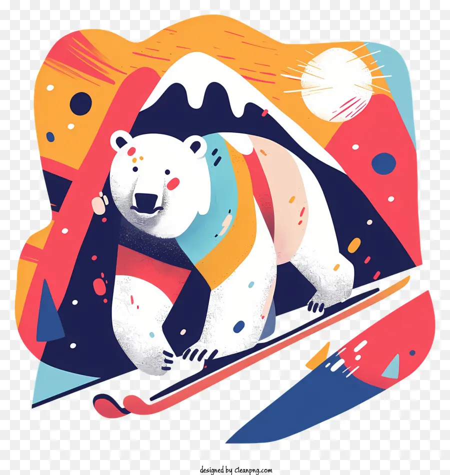 Urso Polar，Esqui PNG