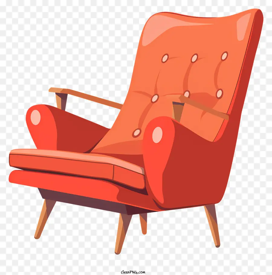 Cadeira De Braço，Poltrona Vermelha PNG