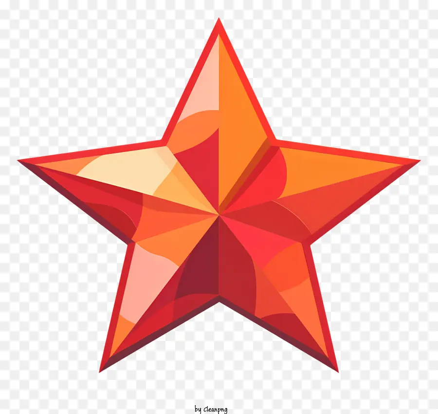 Estrela Vermelha，Tridimensional PNG