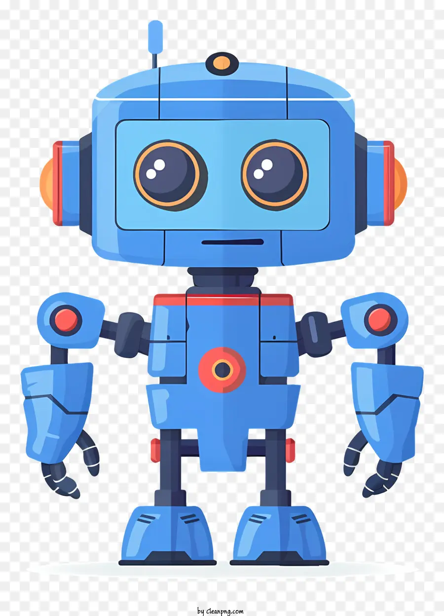 Robô Assistente，Robô Azul PNG