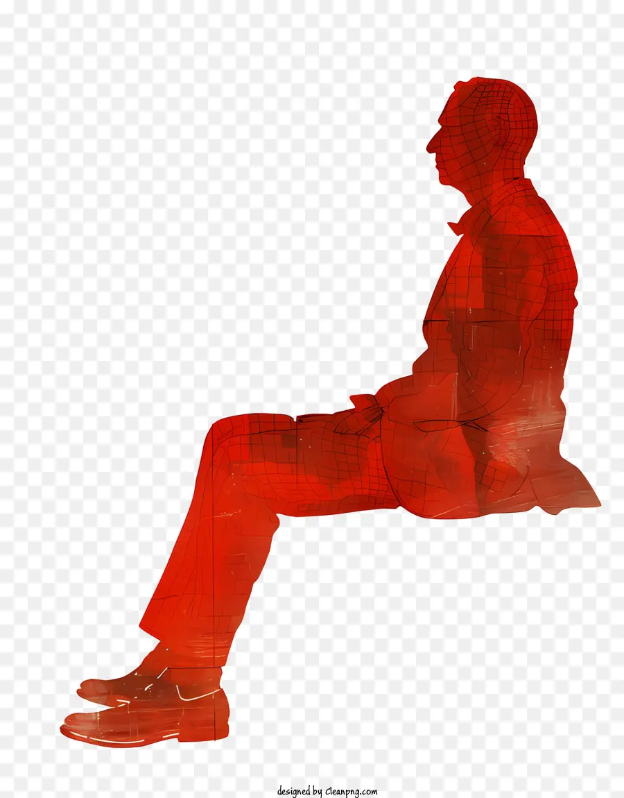 Homem Sentado Em Silhueta，Silhueta PNG