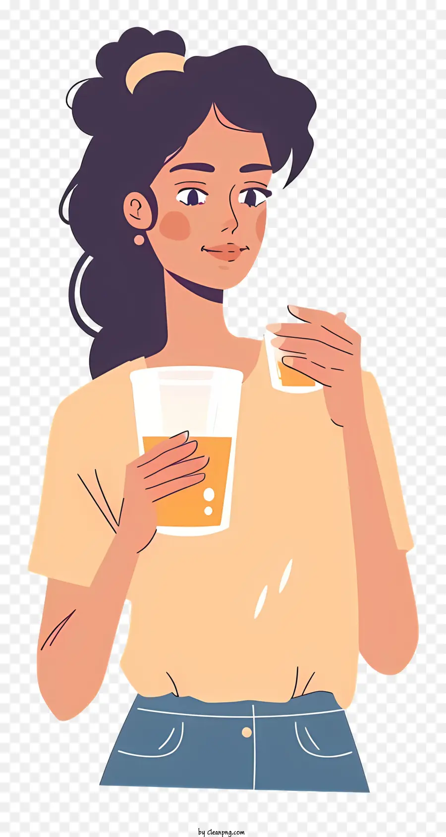 Mulher Bebendo água，Mulher Segurando Cerveja PNG
