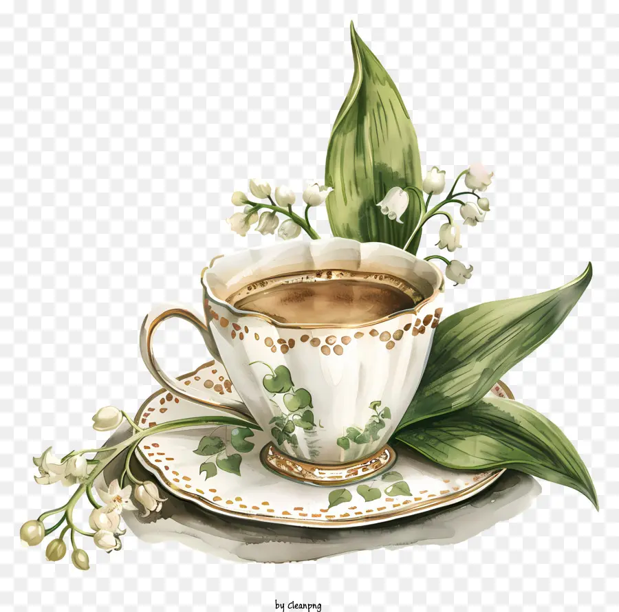 Hora Do Café Da Primavera，Flores PNG