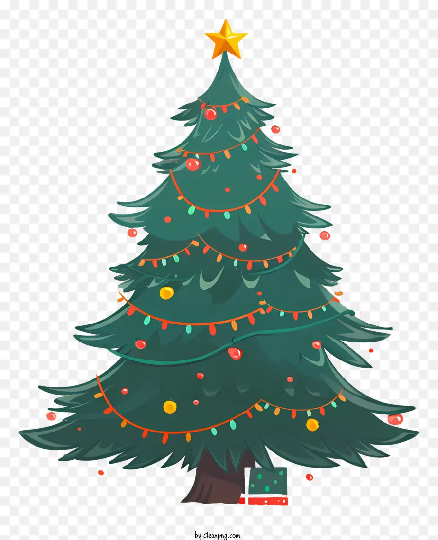 Árvore De Natal Com Garland，árvore De Natal PNG