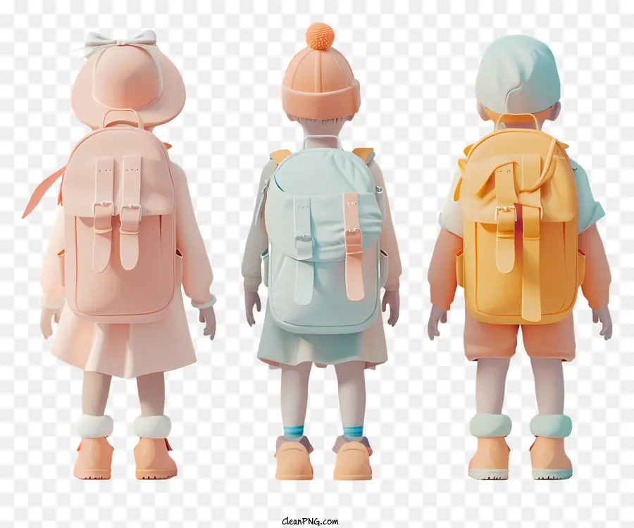 Alunos Com Mochila，Figuras PNG