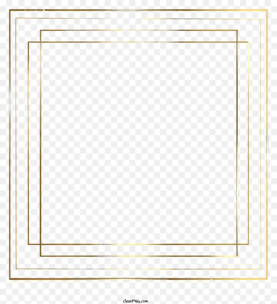 Quadro De Retângulo De Linha De Ouro，Golden Frame PNG