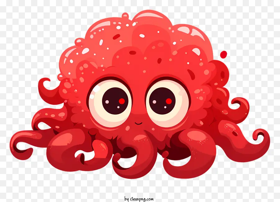 Curl Vermelho Com Olho，Polvo PNG