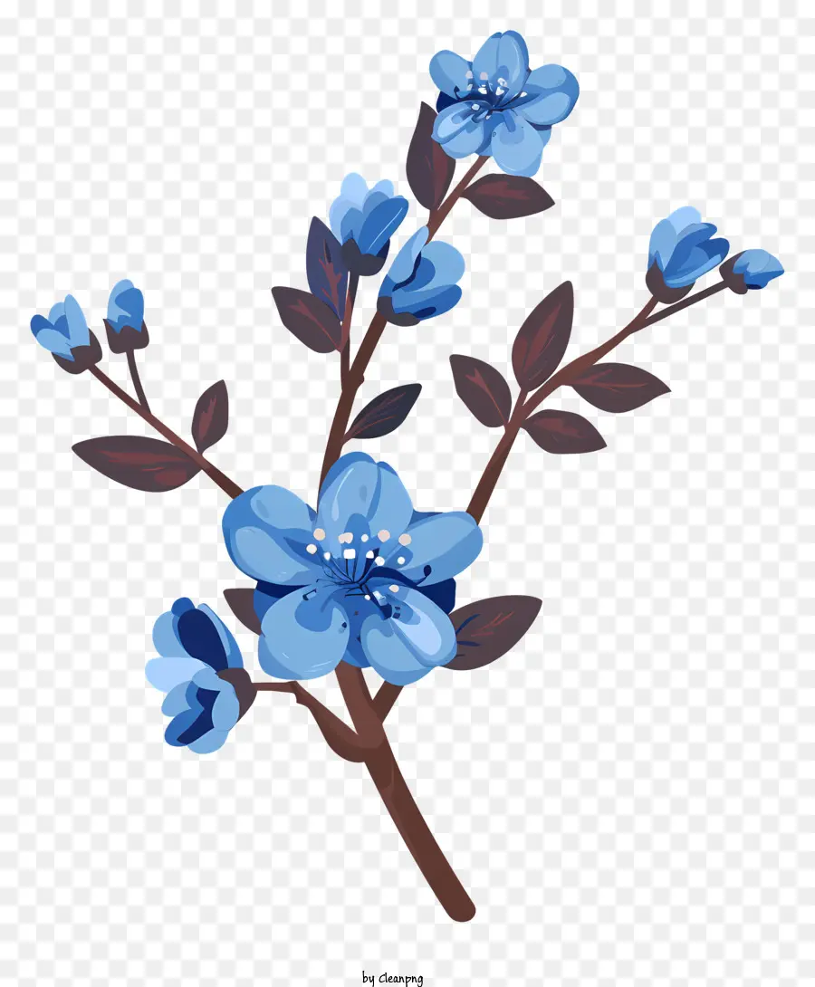 Flor Azul Floresça，Flores Azuis PNG