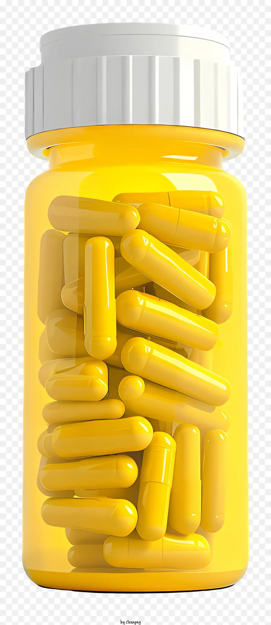 Garrafa De Pílulas，Pílulas Amarelas PNG