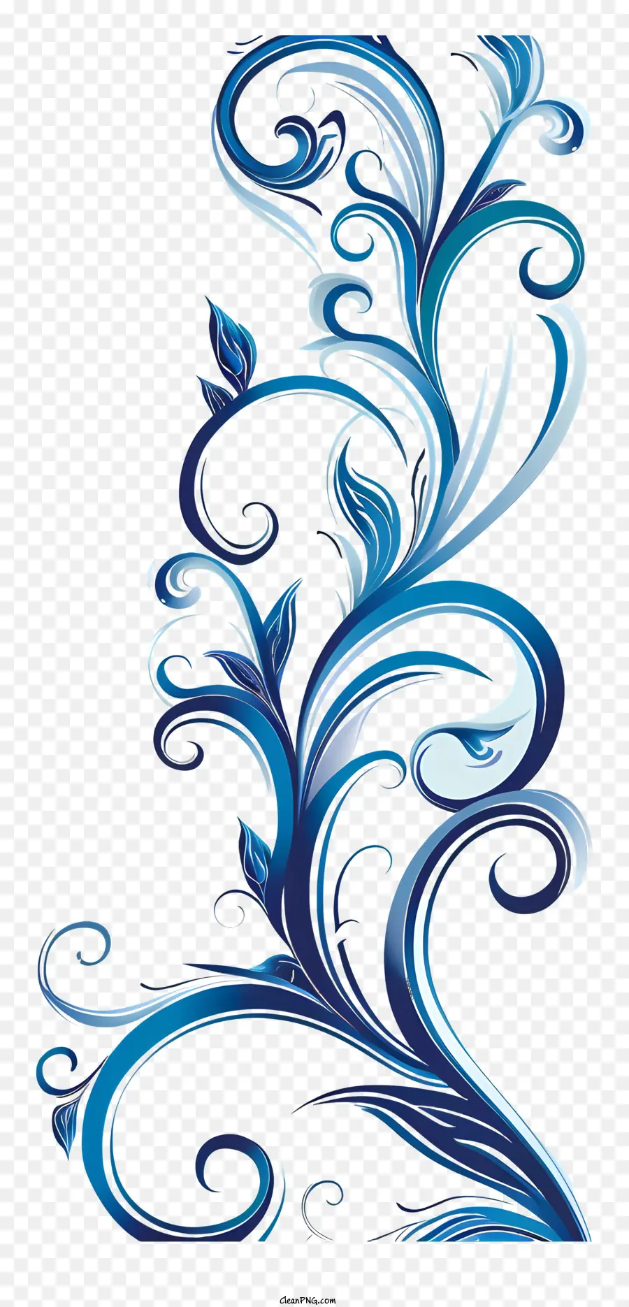 Borda Do Arco Azul，Design Floral PNG