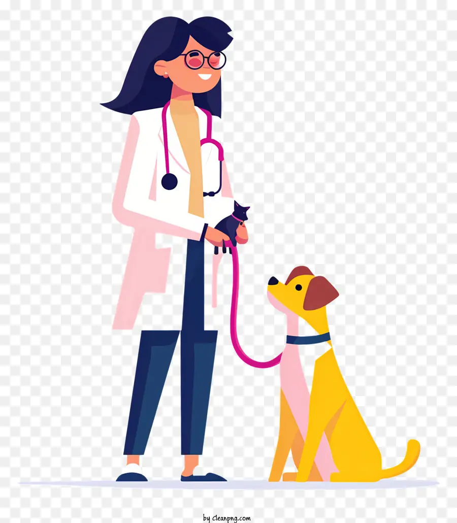 Veterinário Com Cachorro，Médico Veterinário PNG