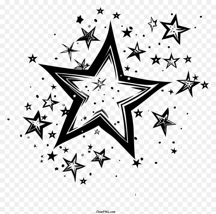 Estrelas，Black Background PNG