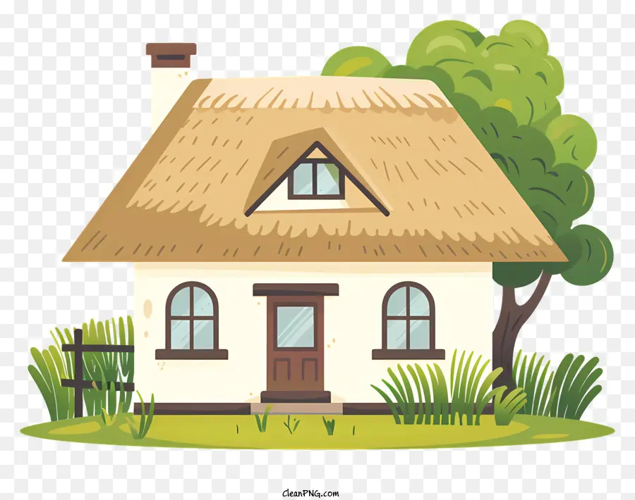 Casa Com Telhado De Palha，Cottage PNG