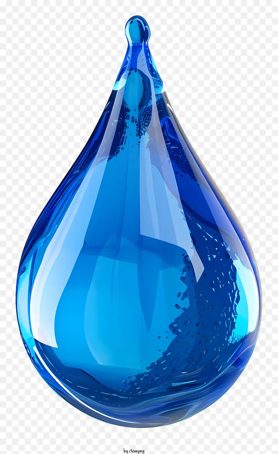 Azul Gota De água，Esfera De Vidro PNG