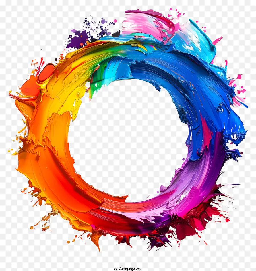 Ronda Do Quadro，O Paint Splatter PNG