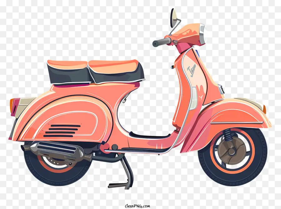 Moped Retro，Scooter Rosa PNG