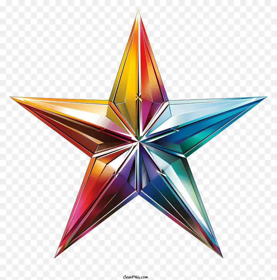 Forma De Estrela，Estrela Multicolorida PNG