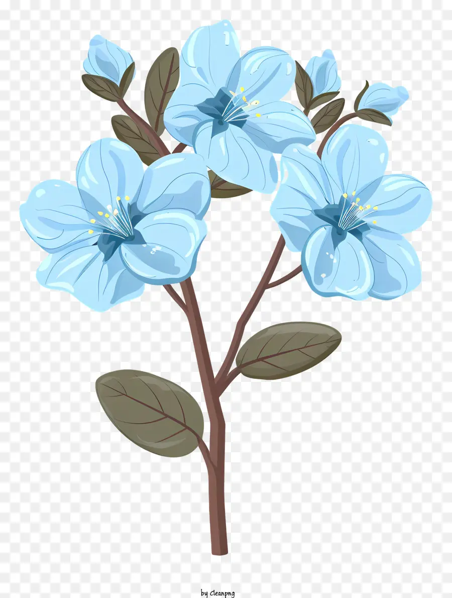 Flor Azul Florido，Flores Azuis PNG