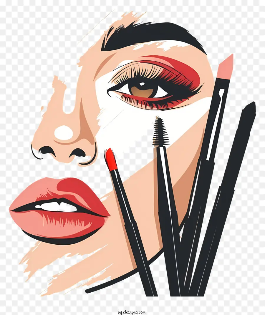 Make Up，Trabalho De Arte Digital PNG