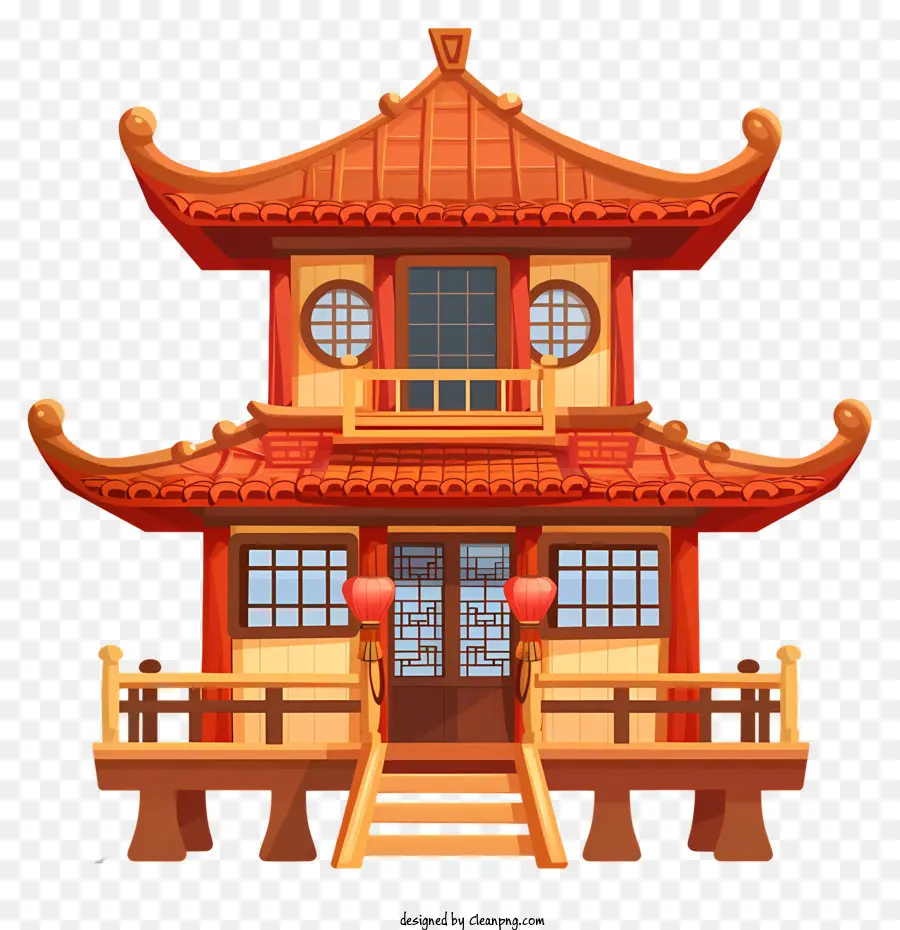 Casa Chinesa De Madeira，A Arquitetura Chinesa PNG