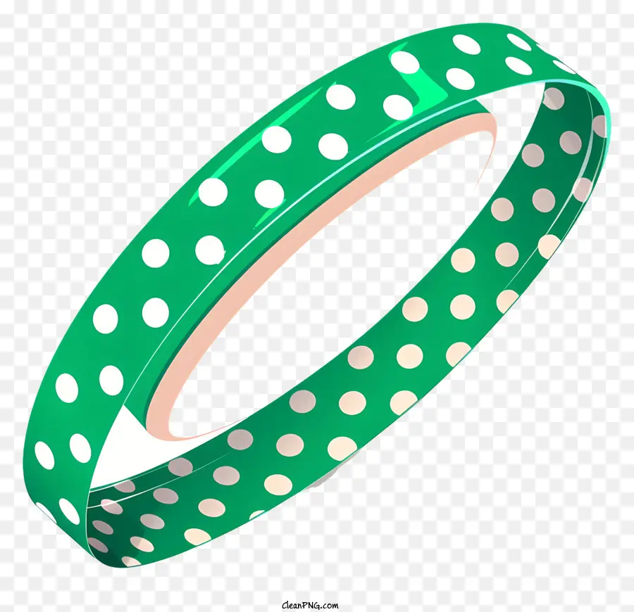 Fita Washi De Bolinhas，Pulseira Verde PNG