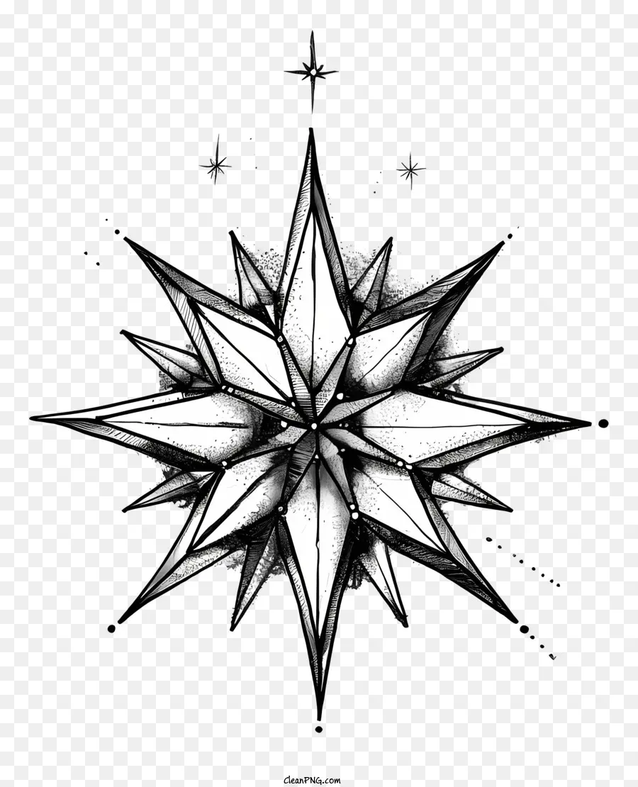 Forma De Estrela，Floco De Neve PNG