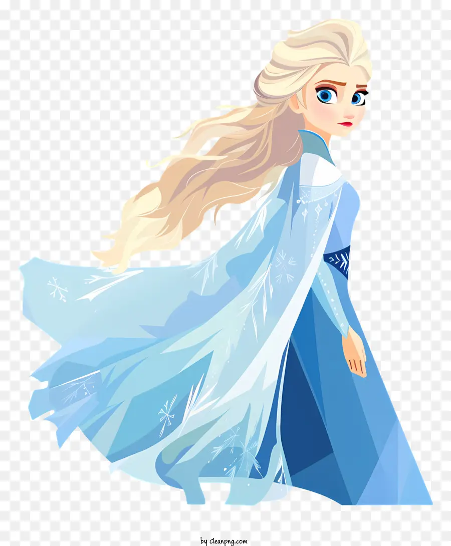 Princesa Congelada Elsa，Vestido Azul PNG