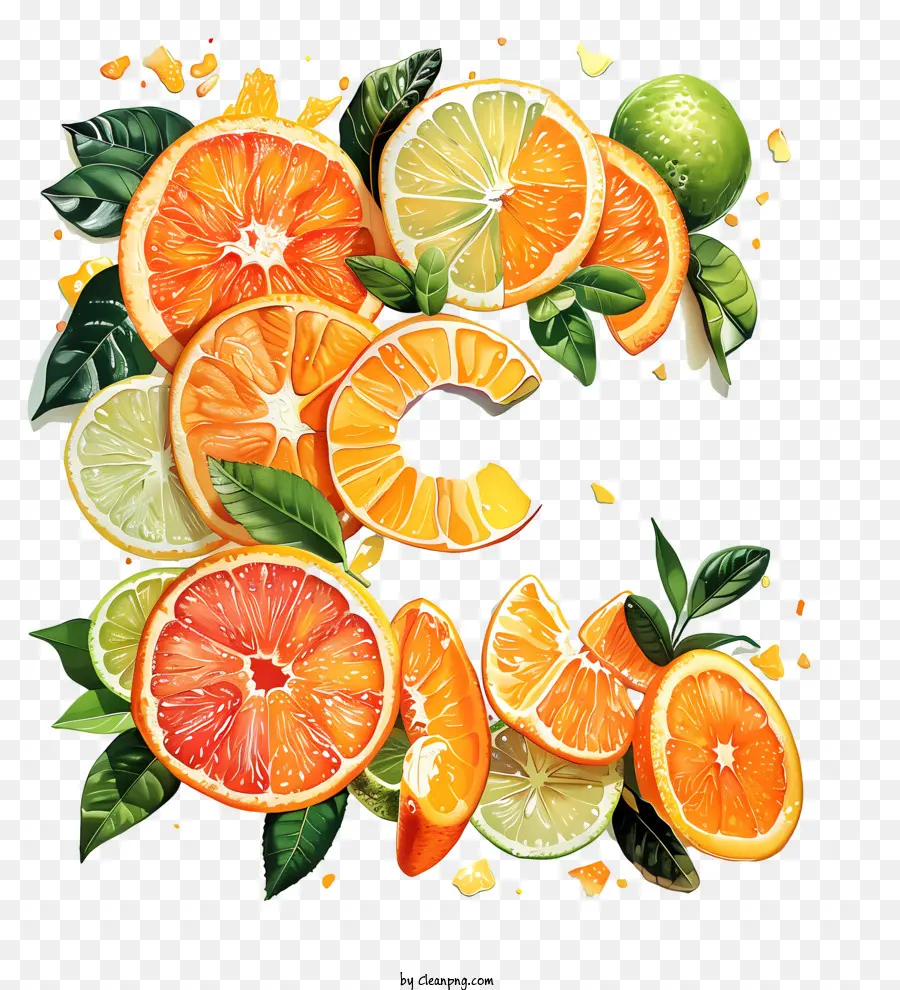 Dia Do Vitamina C，Arte Do Número De Frutas PNG