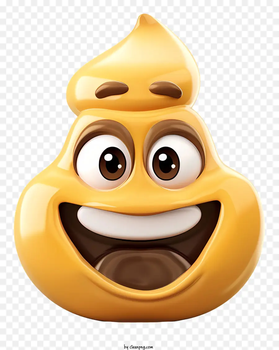 Cocô Emoji，Amarelo PNG