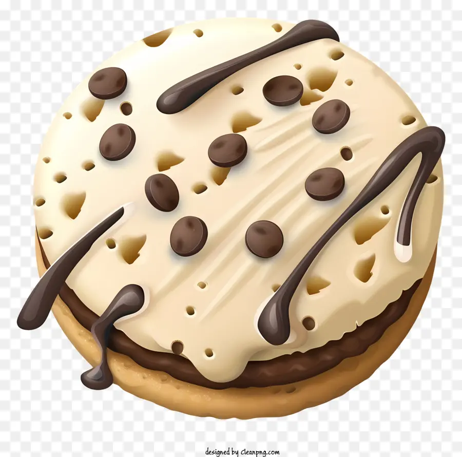 Cookie Com Creme，Chocolate Chip Cookie PNG