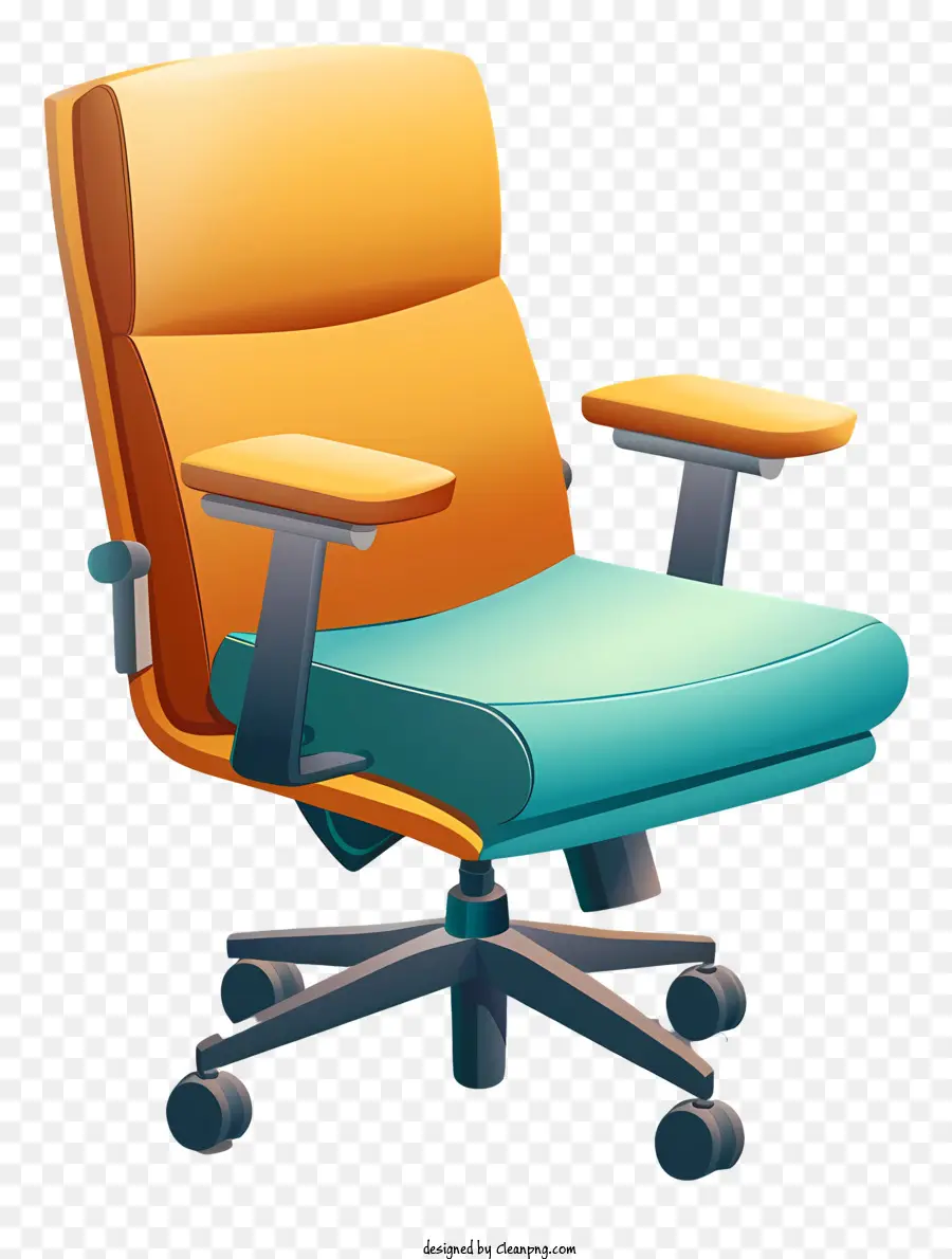 Cadeira De Escritório，Cadeira Marrom E Azul PNG