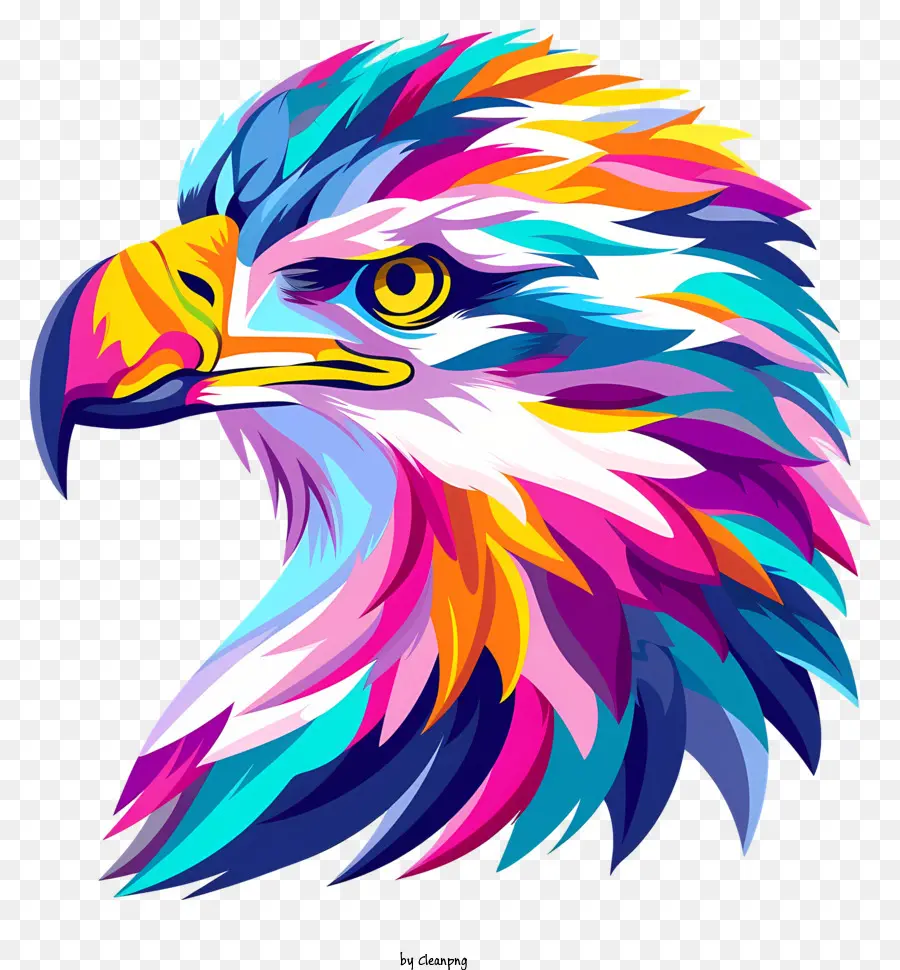 águia，Penas Coloridas PNG
