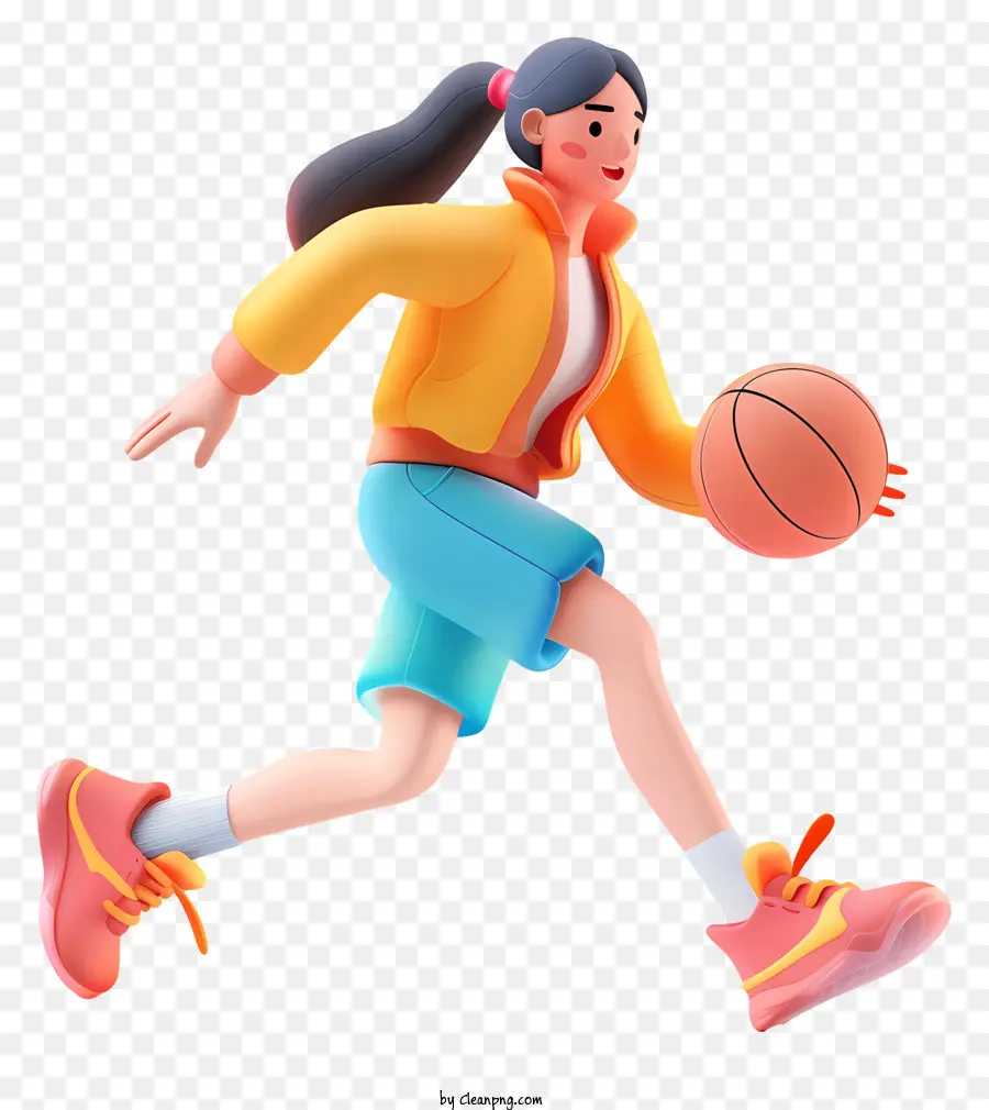 Garota Jogando Basquete，Mulher PNG