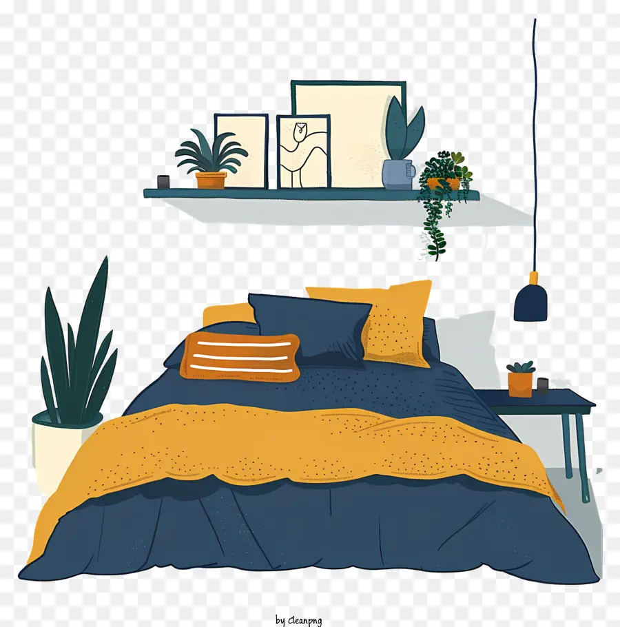 Quarto Com Cama De，Decoração Do Quarto PNG