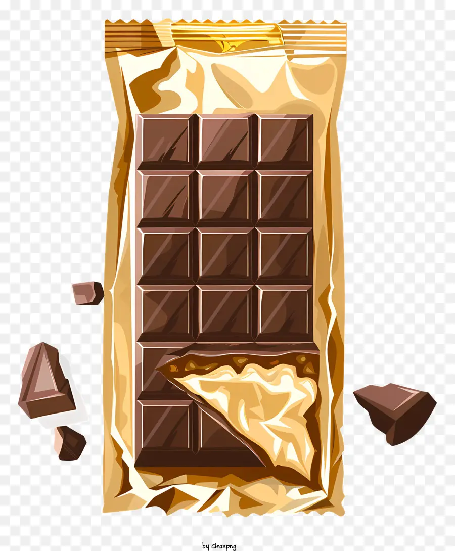 Barra De Chocolate，Marrom Chocolate PNG