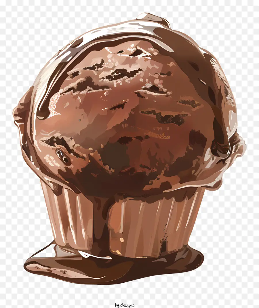 Sorvete De Chocolate，Muffin De Chocolate PNG